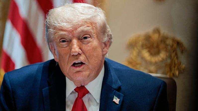 Presidente dos EUA, Donald Trump, em encontro na Casa Branca, em Washington