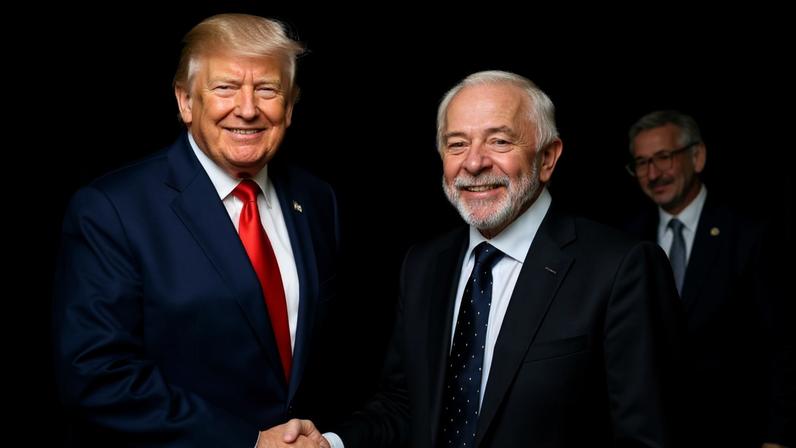Lula e Trump na Casa Branca