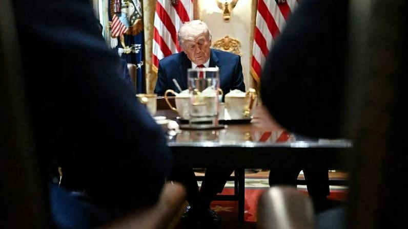O presidente dos Estados Unidos, Donald Trump, durante reunião de gabinete na Casa Branca