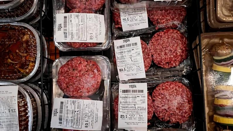 Carne empacotada em supermercado de Chicago, nos Estados Unidos