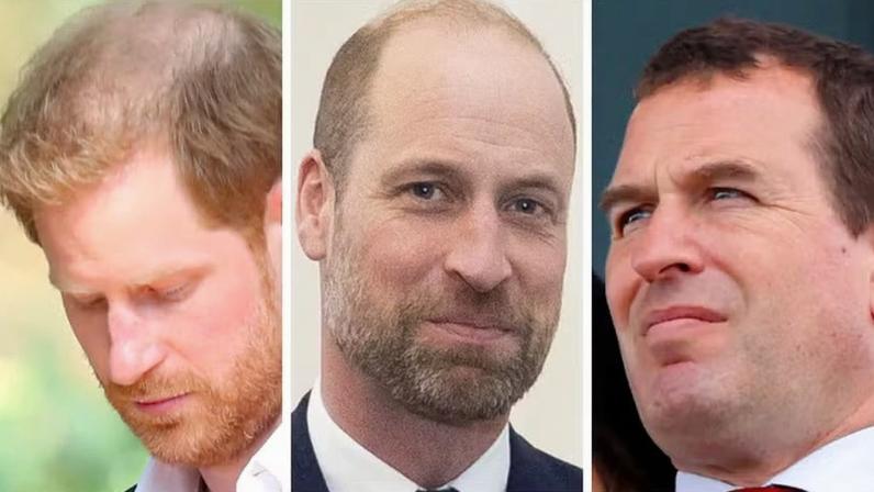 Príncipe Harry, Príncipe William e Peter Philips — Foto: Getty Images