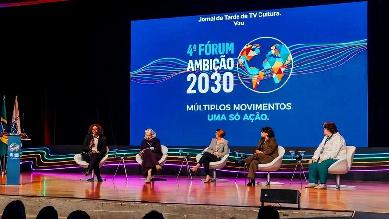 Fórum Ambição 2030, realizado pelo Pacto Global da ONU - Rede Brasil, que aconteceu nesta terça-feira (2) no Masp, em São Paulo, debateu como o setor empresarial brasileiro está incorporando a sustentabilidade como estratégia corporativa