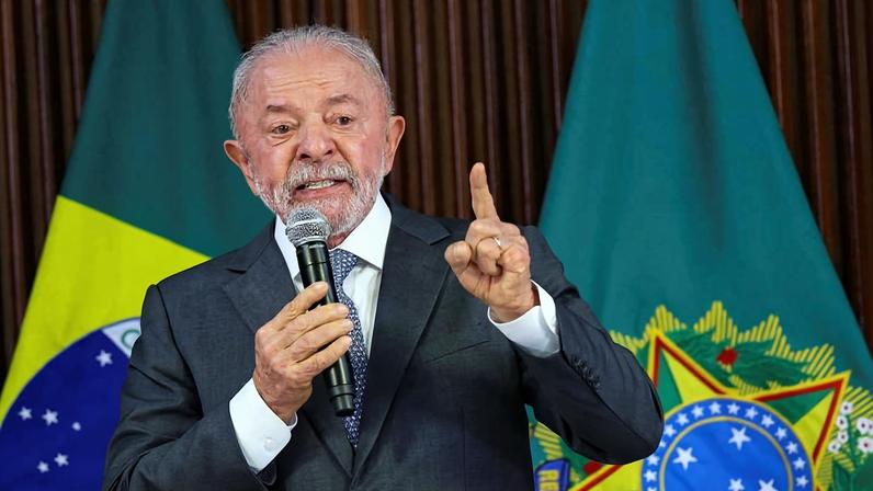 O presidente Luiz Inácio Lula da Silva (PT) durante reunião ministerial no Palácio do Planalto, em Brasília