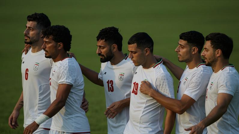 Jogadores do Irã comemoram gol em amistoso contra a Gâmbia em Antália, na Turquia