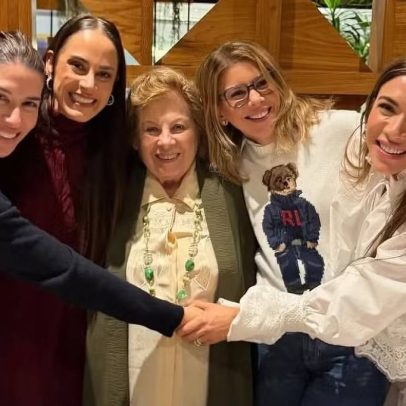 Filhas de Silvio Santos comemoram 90 anos de Perla Abravanel