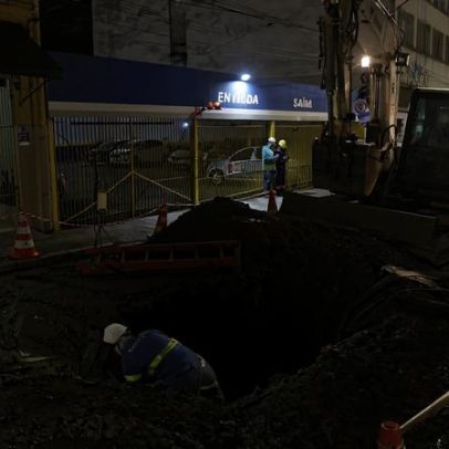 Obra da Sabesp causa vazamento de gás no centro de São Paulo