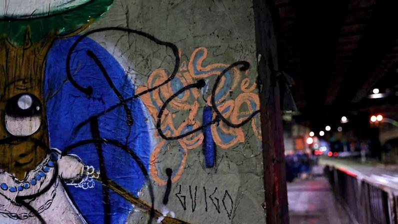 Grafite com a inscrição PCC em São Paulo