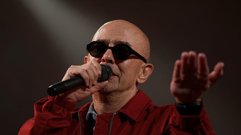 O cantor argentino Carlos Alberto Solari, conhecido como Indio Solari