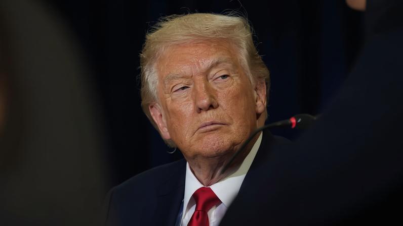 Donald Trump, presidente dos EUA, em evento com agricultores em Wisconsin nesta sexta-feira (5)