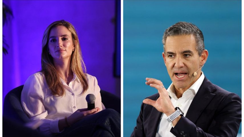 Luana Lopes Lara, cofundadora da Kalshi, e David Vélez, fundador e CEO do Nubank, — Foto: Getty Images