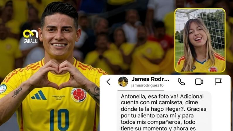 James Rodríguez manda mensagem para filha de presidente colombiano