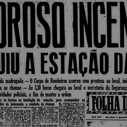 Incêndio devastou a Estação da Luz, em São Paulo, em 1946