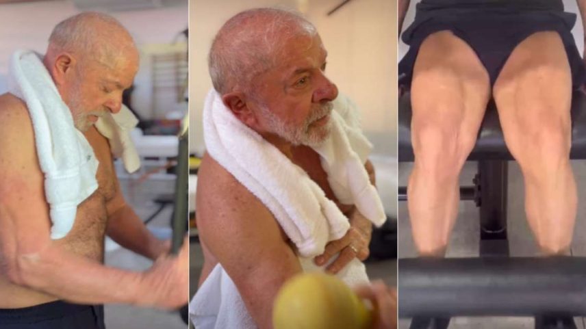 Presidente Lula realiza treino ao ar livre