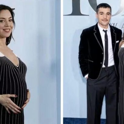 Gravidez avançada: atriz faz primeiro red carpet com namorado após morte do marido