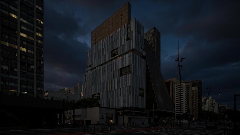 Fachada do novo Itaú Cultural, desenhada pelo Estúdio Módulo