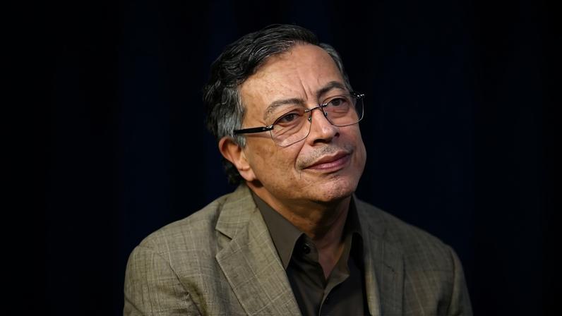 O presidente da Colômbia, Gustavo Petro, durante entrevista na Casa de Nariño, em Bogotá