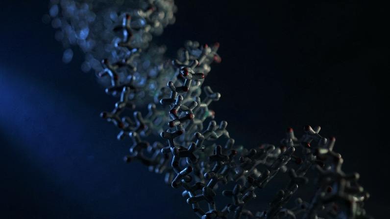 Modelo de dupla hélice de DNA impresso em 3D