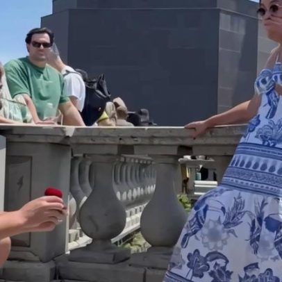 Noiva viraliza ao ignorar pedido de casamento aos pés do Cristo Redentor