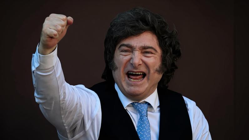 O presidente da Argentina, Javier Milei, durante comemoração da independência do país, em Buenos Aires