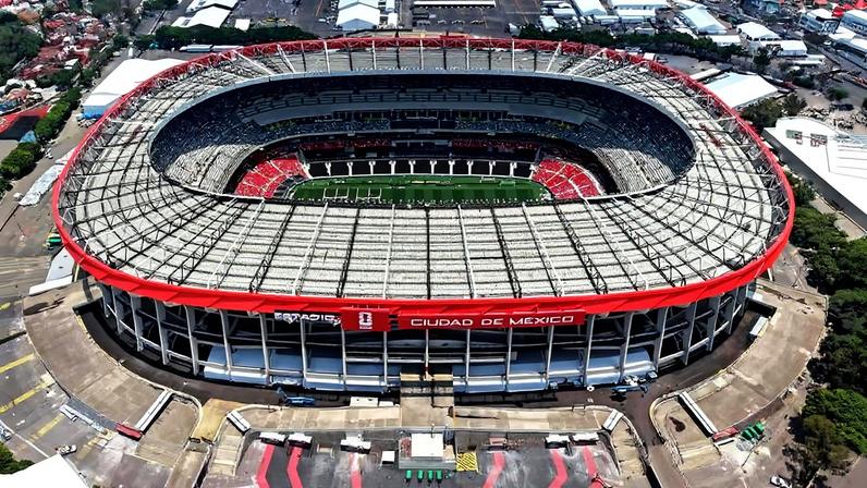 Vista aérea do Estádio Azteca, na Cidade do México, que sediará a abertura da Copa do Mundo 2026 no México