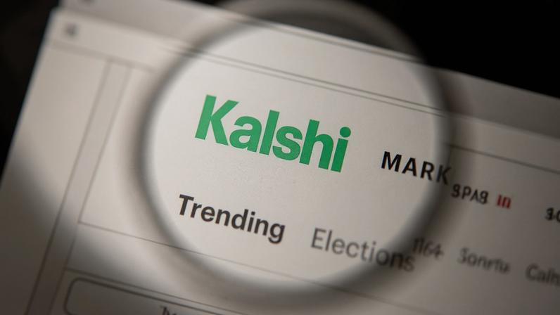 O logotipo da Kalshi, plataforma de mercado preditivo
