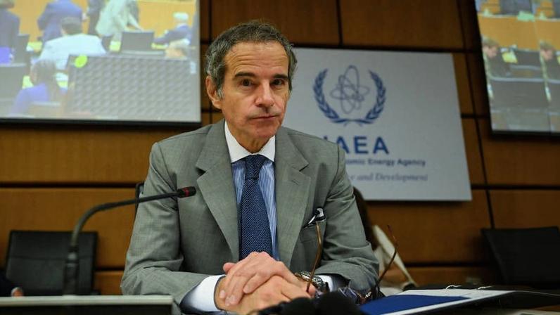 O diretor-geral da AIEA, Rafael Grossi, na abertura do encontro de membros da agência, em Viena