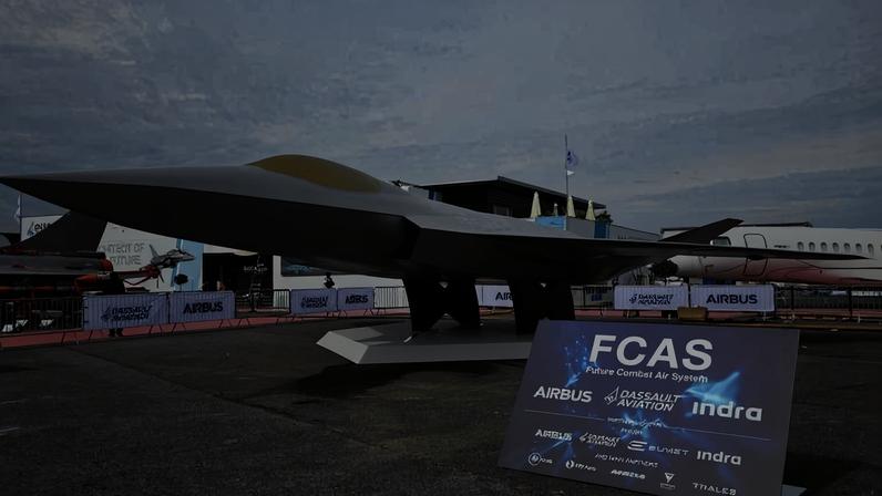 Maquete em tamanho real do novo caça da França, Alemanha e Espanha, projeto que foi cancelado