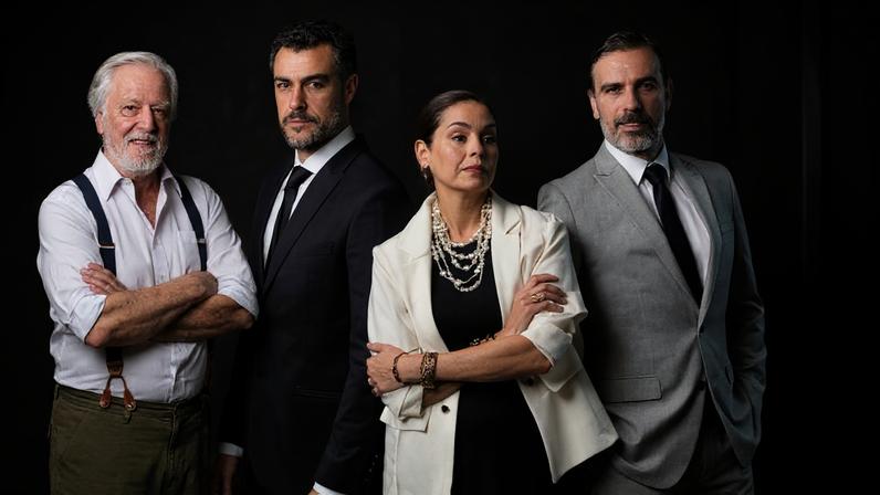 Os atores Nuno Leal Maia, Joaquim Lopes, Suzy Rêgo e Marcelo Faria