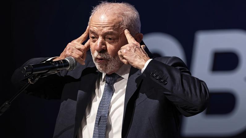 O presidente Luiz Inácio Lula da Silva durante cerimônia em São Paulo