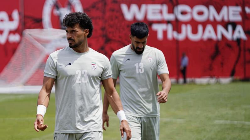 Equipe do Irã durante seu primeiro treino no Centro Xoloitzcuintle, em Tijuana, no México