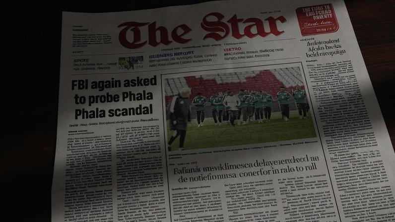 Exemplar do jornal The Star com ação de campanha da organização sul-africana Menstruation Foundation para conscientização sobre pobreza menstrual
