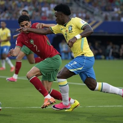 Brasil empata com Marrocos na estreia; gol de Vinícius Júnior impede derrota