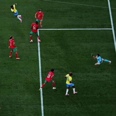 Vini Jr. marca gol de apenas um chute contra Marrocos; veja animação