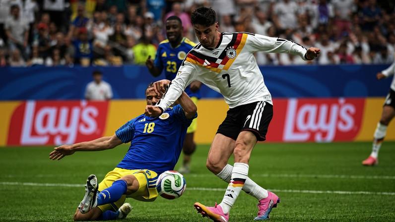 Kai Havertz, da Alemanha, marca o sétimo gol em jogo contra Curaçao