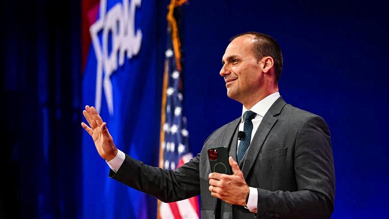 Eduardo Bolsonaro em evento nos Estados Unidos