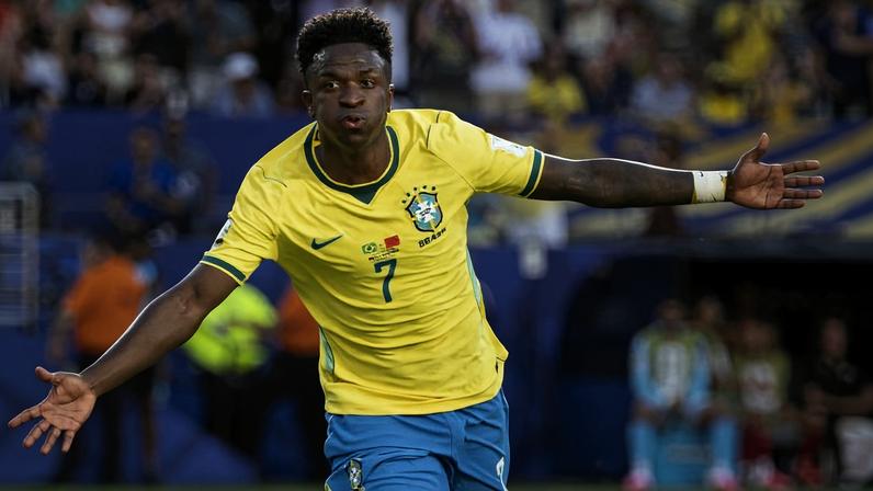 Vinicius Junior na partida contra Marrocos
