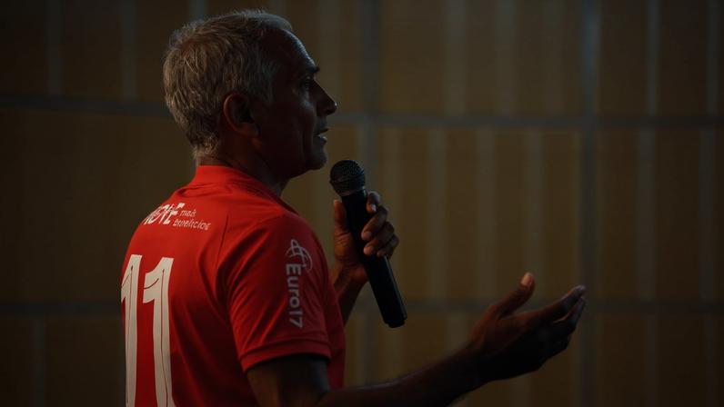 Romário durante evento no América, no Rio de Janeiro