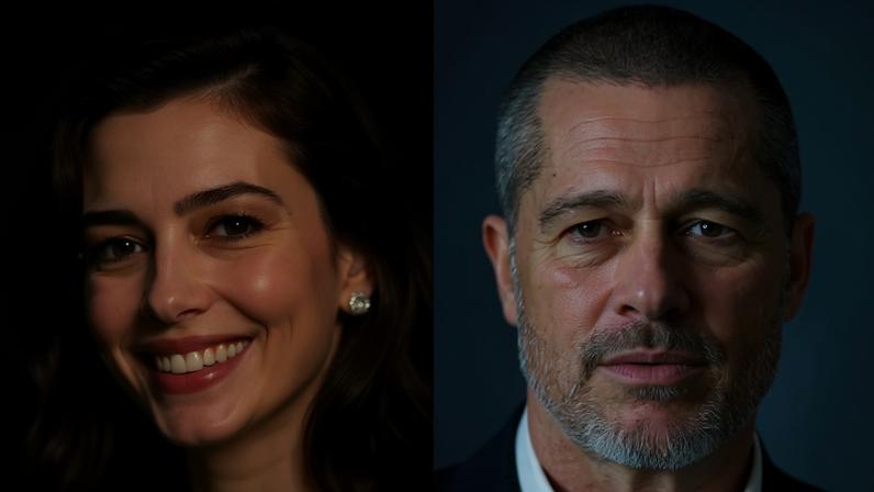 Anne Hathaway e Brad Pitt — Foto: Getty Images