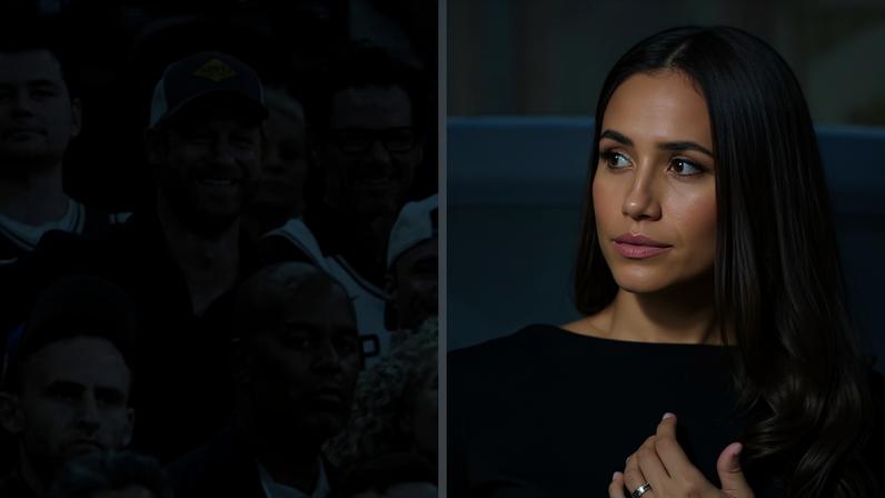 O Príncipe Harry na final da NBA 2026; e a atriz e Duquesa Meghan Markle — Foto: Getty Images