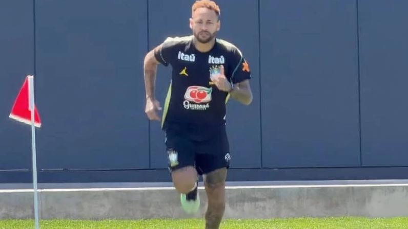 Neymar faz seu primeiro treino em campo nos EUA após lesão; atleta tenta se recuperar para disputar a Copa do Mundo 2026