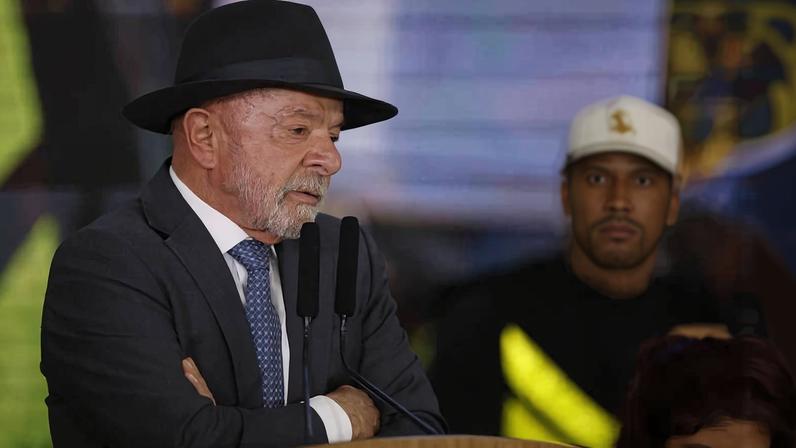 O presidente da República, Luiz Inácio Lula da Silva (PT), durante solenidade no Palácio do Planalto