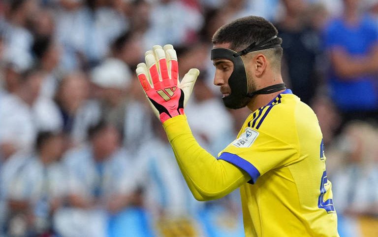 Luca Zidane, goleiro da Argélia, durante partida contra a Argentina na Copa do Mundo 2026