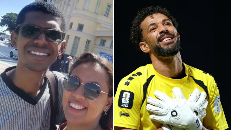 Kleidir Dias, irmão do goleiro Vozinha, e sua esposa