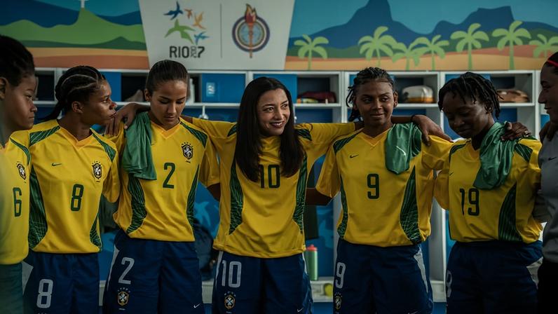 Foto da cinebiografia da jogadora Marta