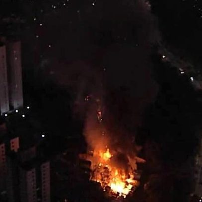 Incêndio atinge dez casas na Vila Andrade, em São Paulo