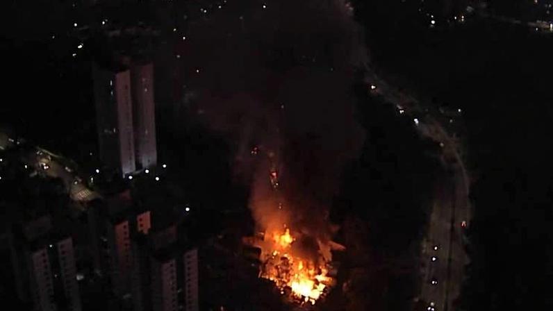 Incêndio na Vila Andrade, na zona sul de São Paulo