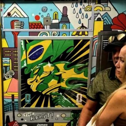 Metrô de Nova York recebe vagão com tema brasileiro para a Copa