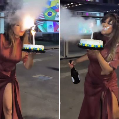 Sol Vega tenta reproduzir trend de aniversário e vídeo sai errado