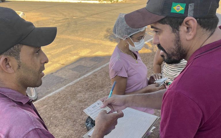Ação de busca de não vacinados contra o sarampo ocorridas no estado no Tocantins, que enfrentou surto da doença em 2025