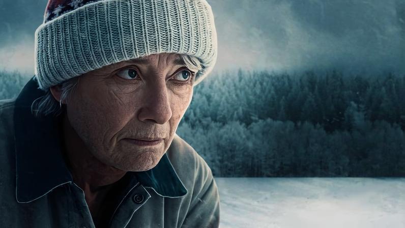 Emma Thompson em cartaz do filme 'O Frio da Morte'